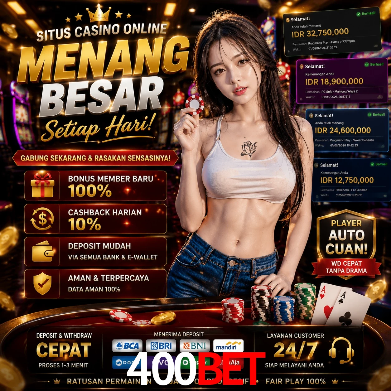 400bet slots no app